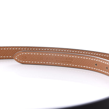 Hermes Swift Epsom 13mm Focus Belt 75 Black Gold 3 of 5