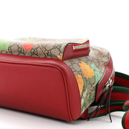 Gucci GG Supreme Monogram Tian Web Small Day Backpack Beige Multicolor Red 10 of 12