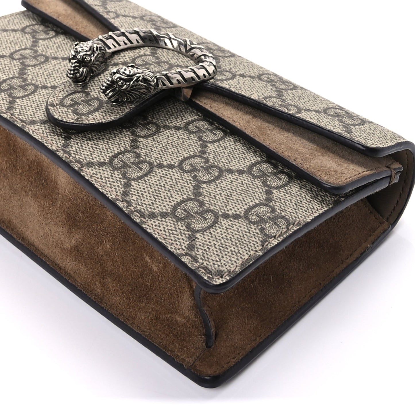 GG Supreme Monogram Super Mini Dionysus Shoulder Bag  Taupe