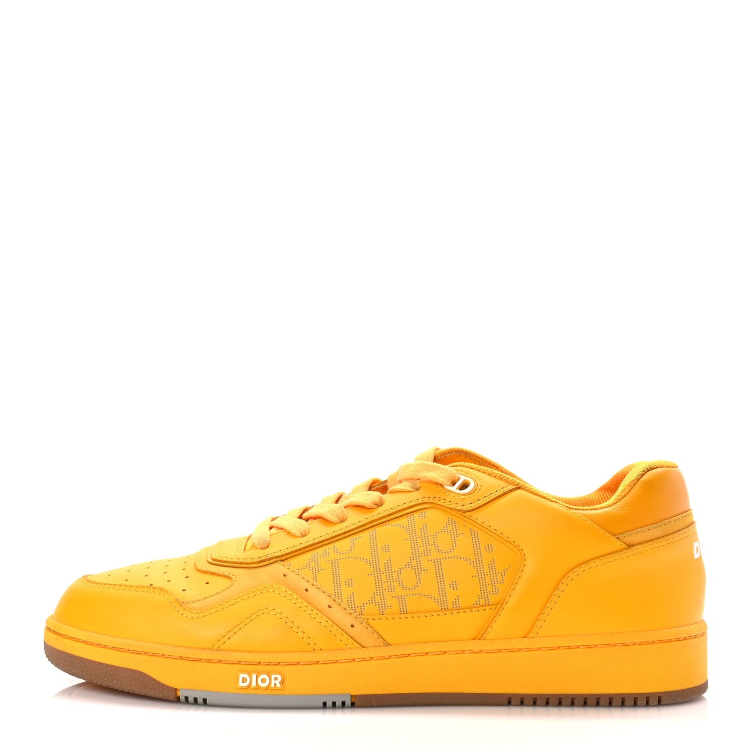 Christian Dior Smooth Calfskin Oblique Galaxy Mens B27 Low Top Sneakers 45 Yellow 1 of 10