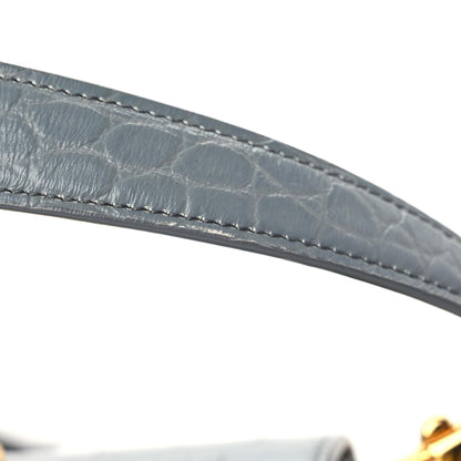 Alexander McQueen Calfskin Crocodile Embossed Box Shoulder Bag 16 Grey 20 of 20