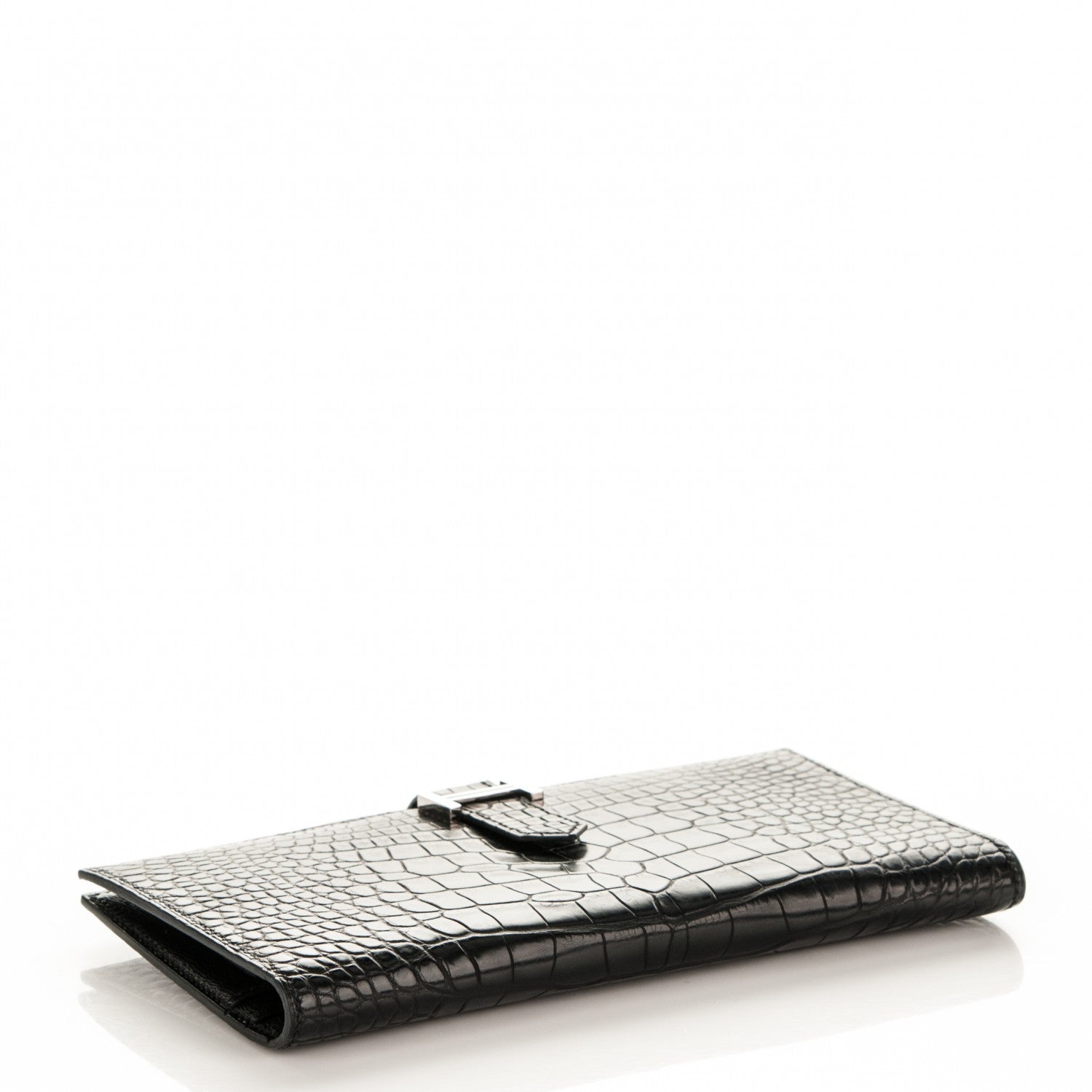 Hermes Matte Alligator Bearn Wallet Black 4 of 8