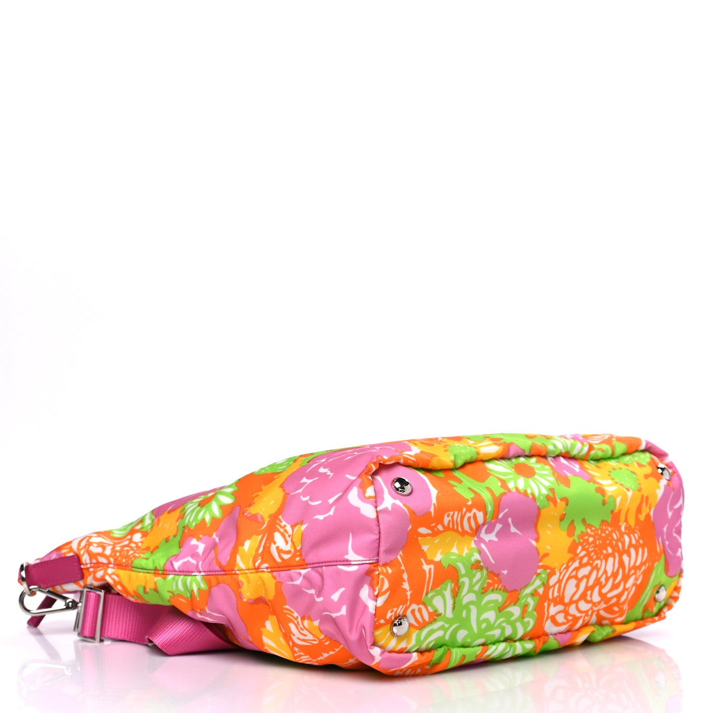 Tessuto Nylon Floral Print Tote Pink Multicolor