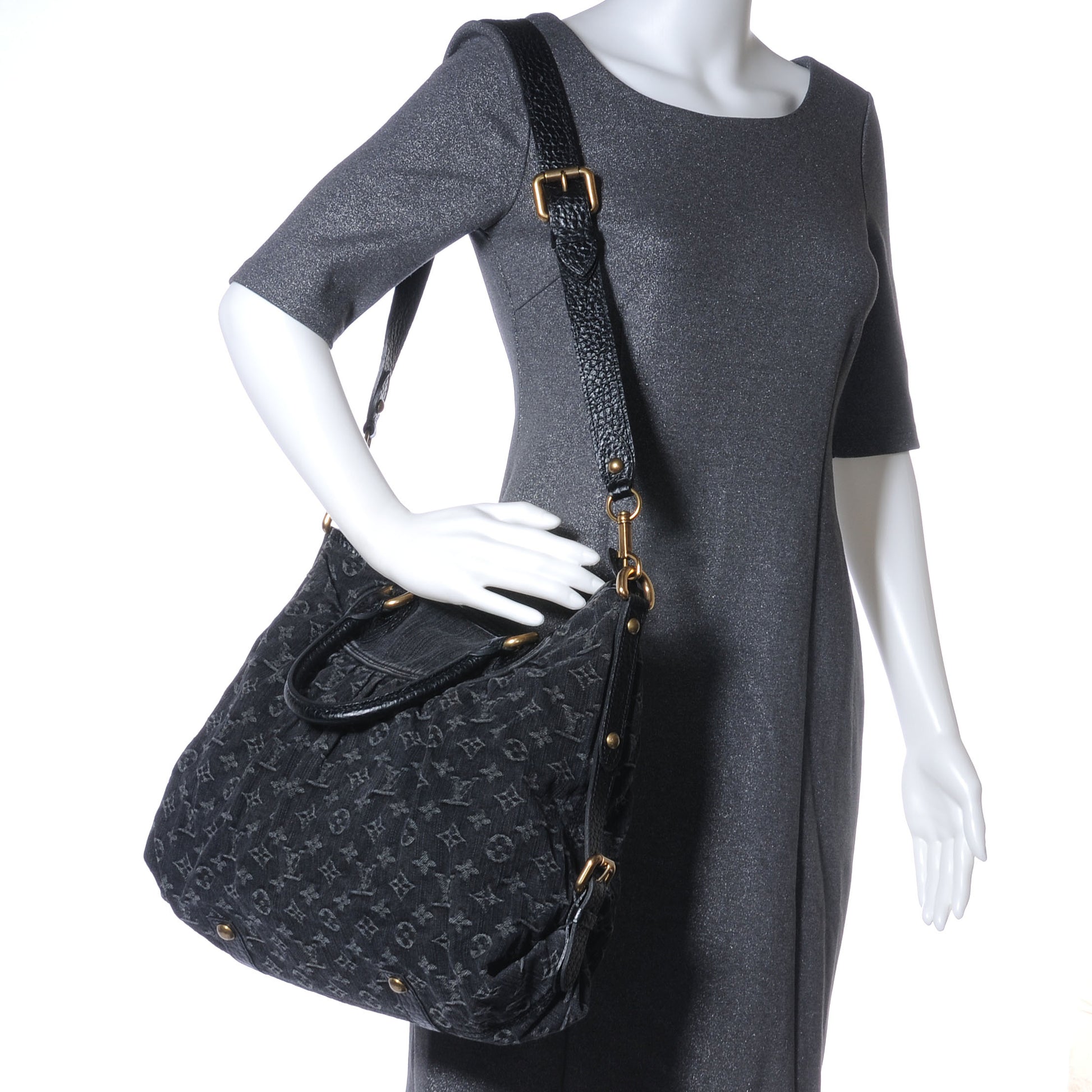 Louis Vuitton Denim Neo Cabby GM Black 2 of 7