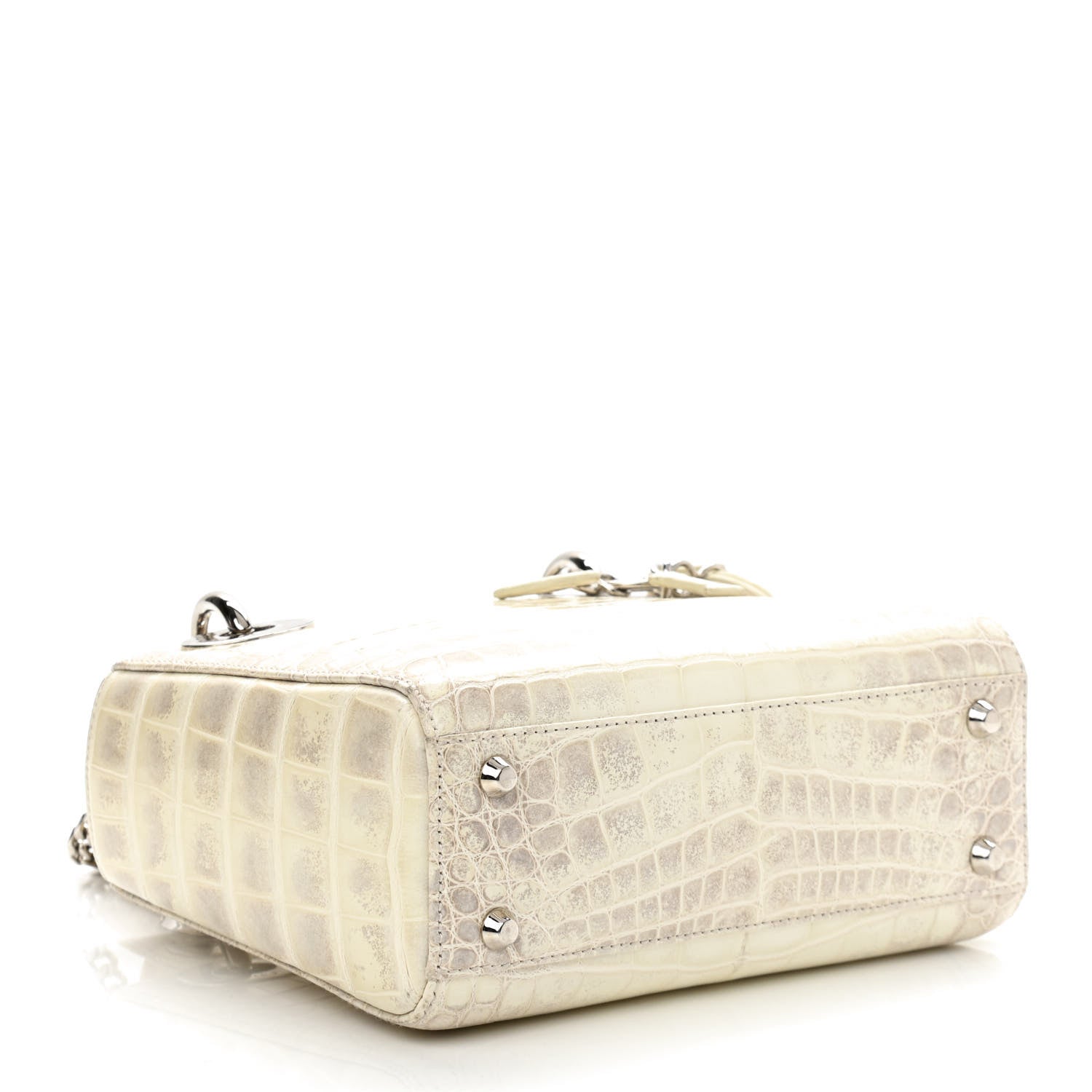 Christian Dior Alligator Mini Lady Dior Off White 3 of 10