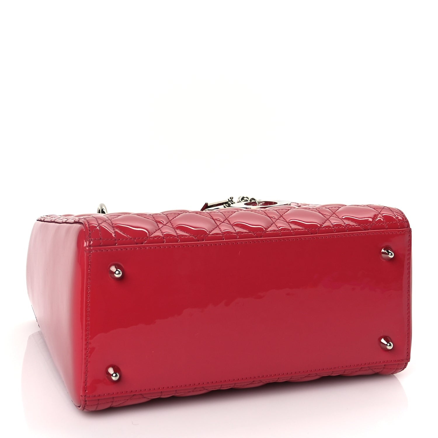 Christian Dior Patent Cannage Medium Lady Dior Fuchsia 3 of 8
