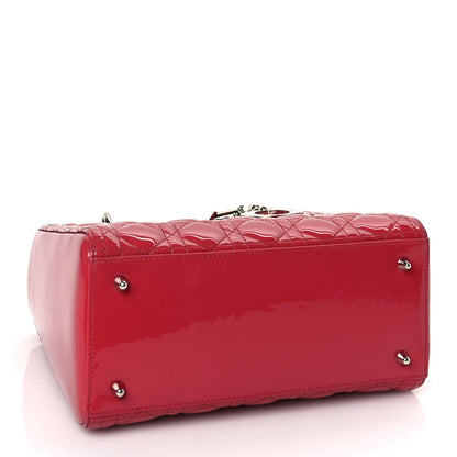 Christian Dior Patent Cannage Medium Lady Dior Fuchsia 3 of 8