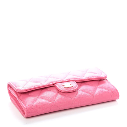 Chanel Caviar Quilted Medium Flap Wallet Pink 4 of 9