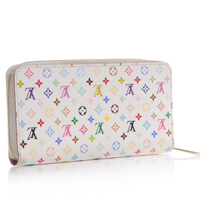 Louis Vuitton Monogram Multicolor Zippy Wallet White Litchi 3 of 6