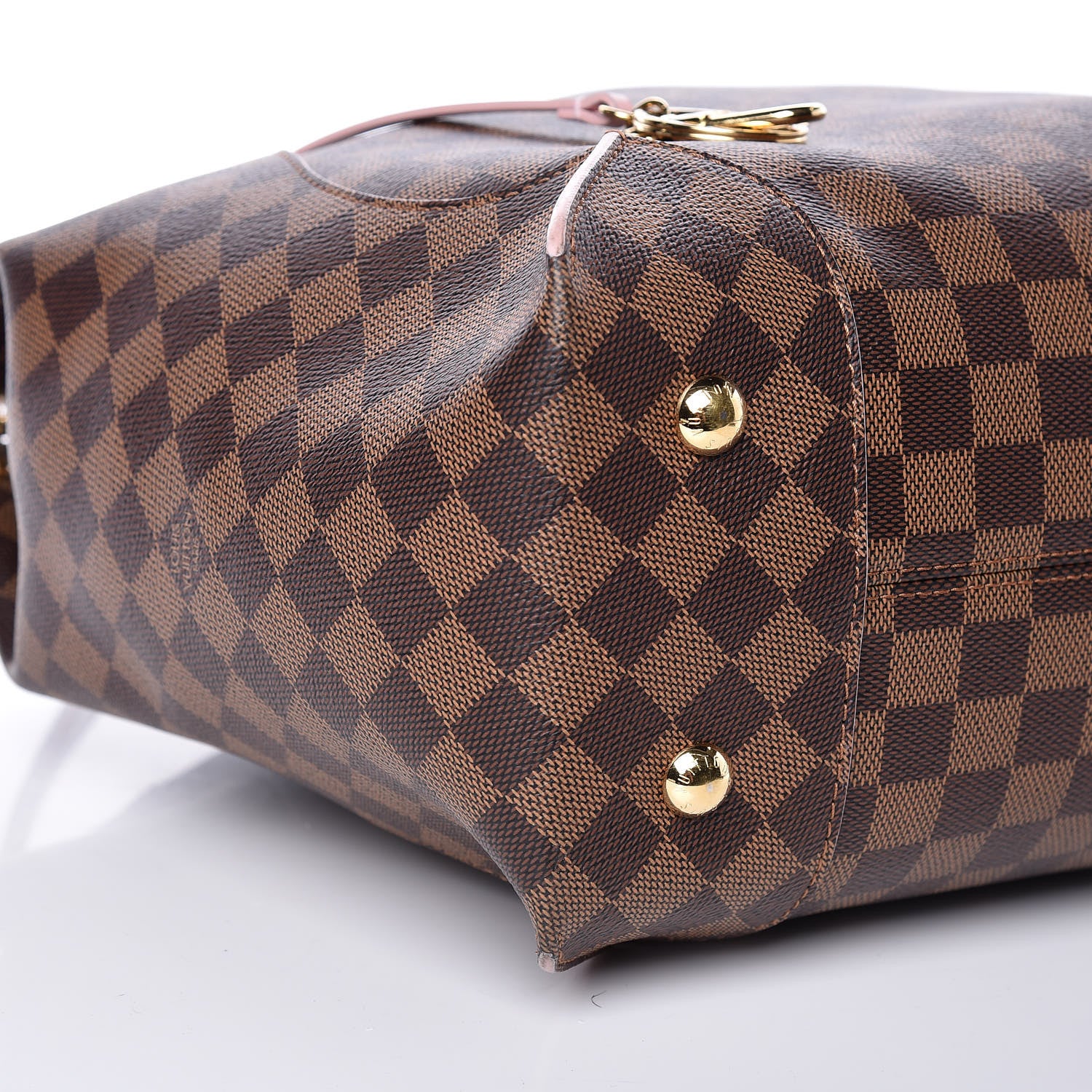 Louis Vuitton Damier Ebene Caissa Hobo Rose Ballerine 6 of 11