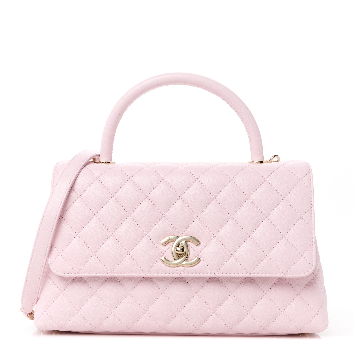 Chanel Caviar Quilted Small Coco Handle Flap Light Pink 1 of 11
