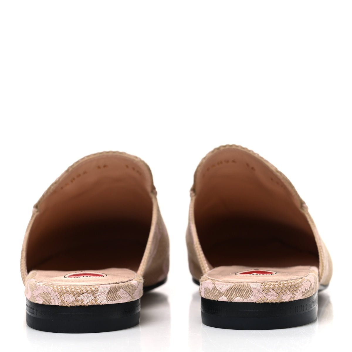 Gucci Monogram Macro GG Nappa Charlotte Womens Princetown Slippers 36 Beige Perfect Pink 6 of 11
