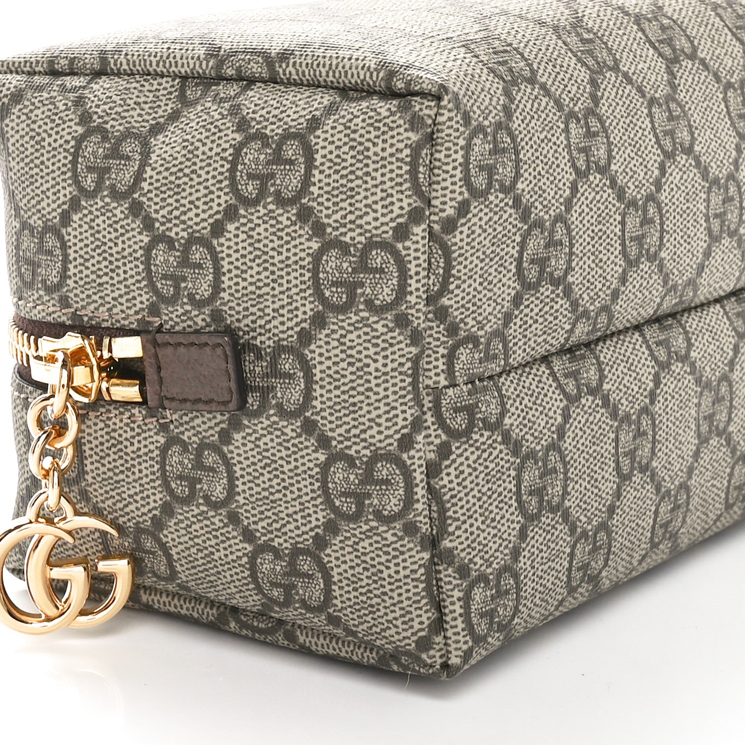 Gucci Soft GG Supreme Monogram Calfskin Medium Ophidia Cosmetic Case Beige Ebony New Acero 9 of 10