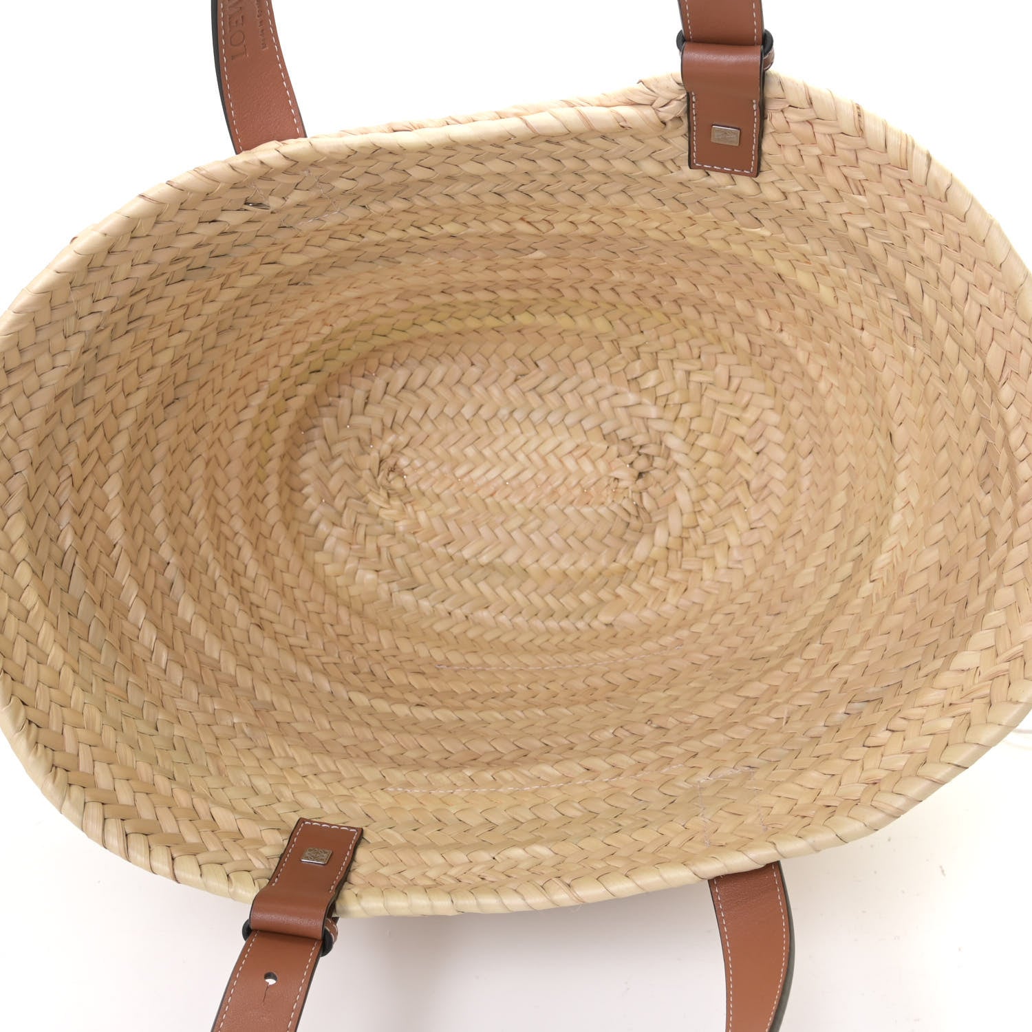 Loewe Raffia Basket Tote Bag Natural Tan 4 of 6