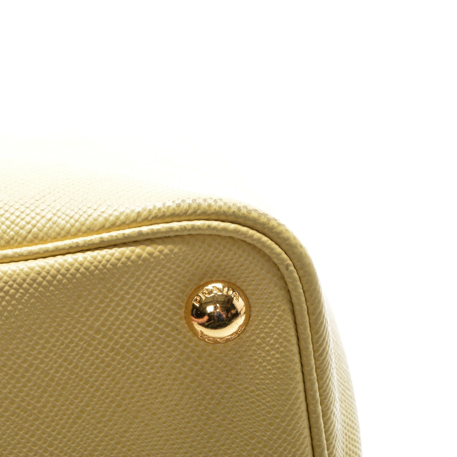 Prada Saffiano Cuir Medium Double Bag Polline 13 of 15