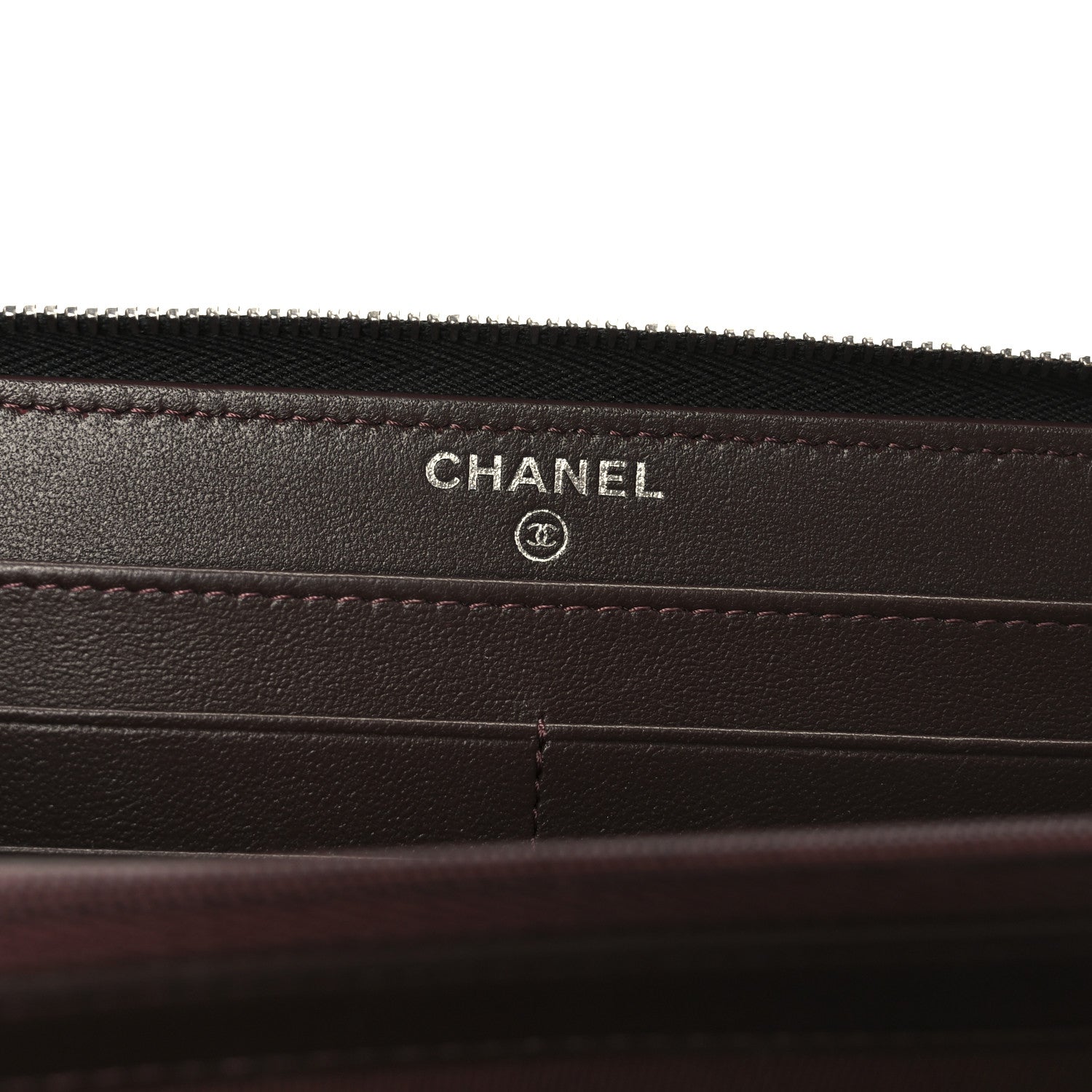 Chanel Lambskin Quilted Large Gusset Zip Around Wallet Black 6 of 10