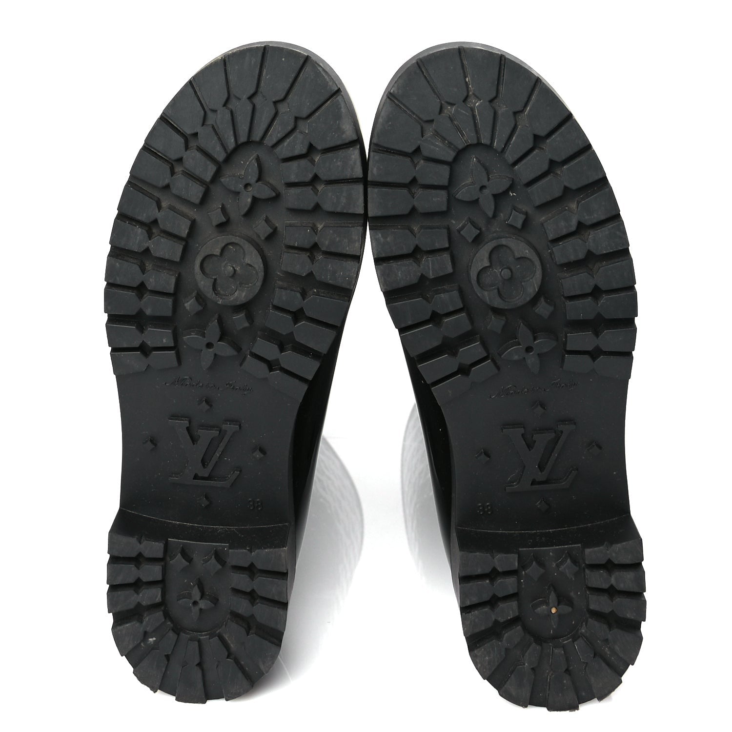 Louis Vuitton Rubber Embossed Monogram Splash Rain Boots 38 Black Monogram 5 of 7