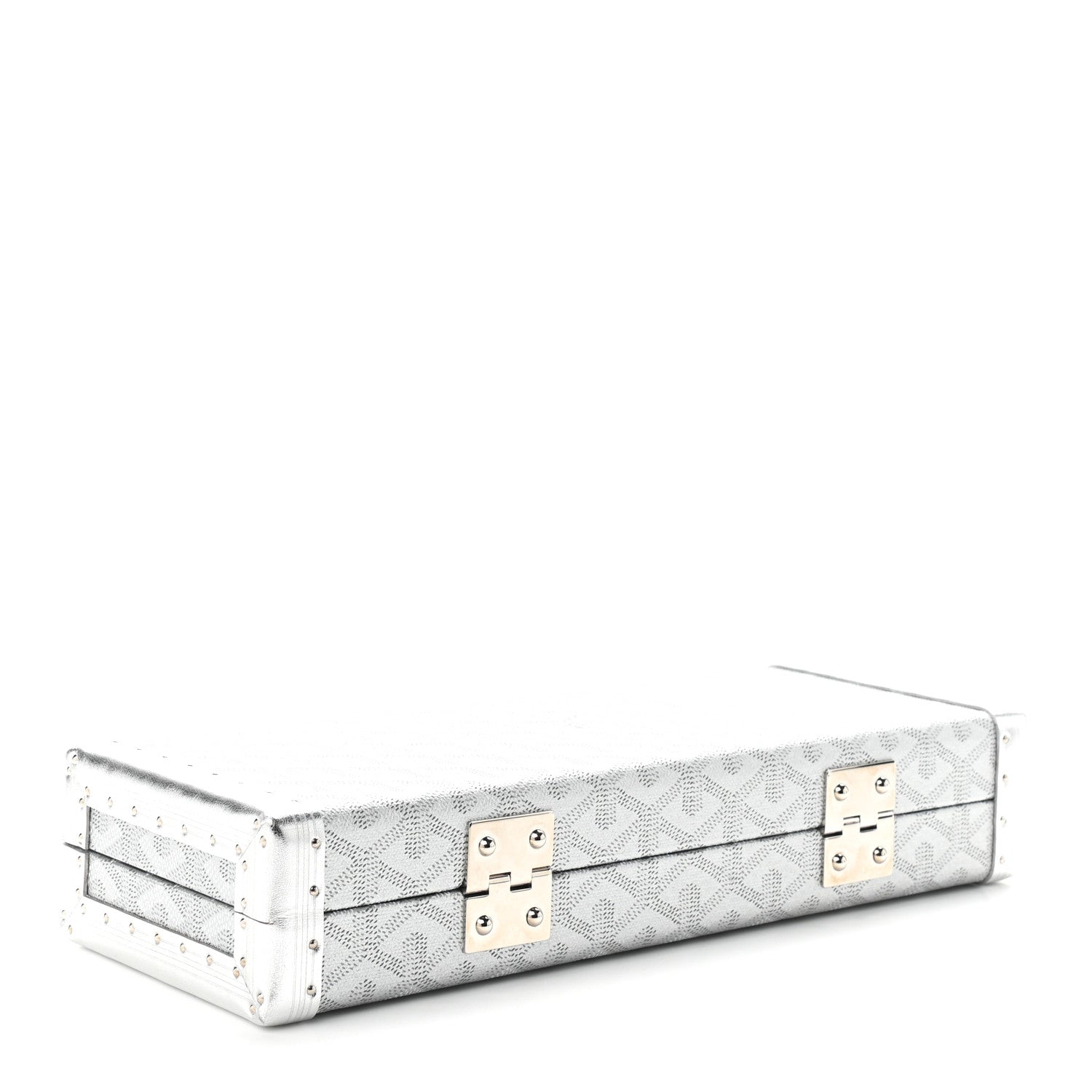 Goyard Goyardine Saint Honore Clutch Silver 4 of 8