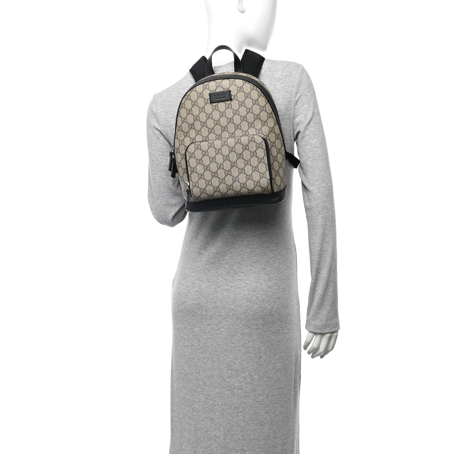 GG Supreme Monogram Small Eden Day Backpack Black