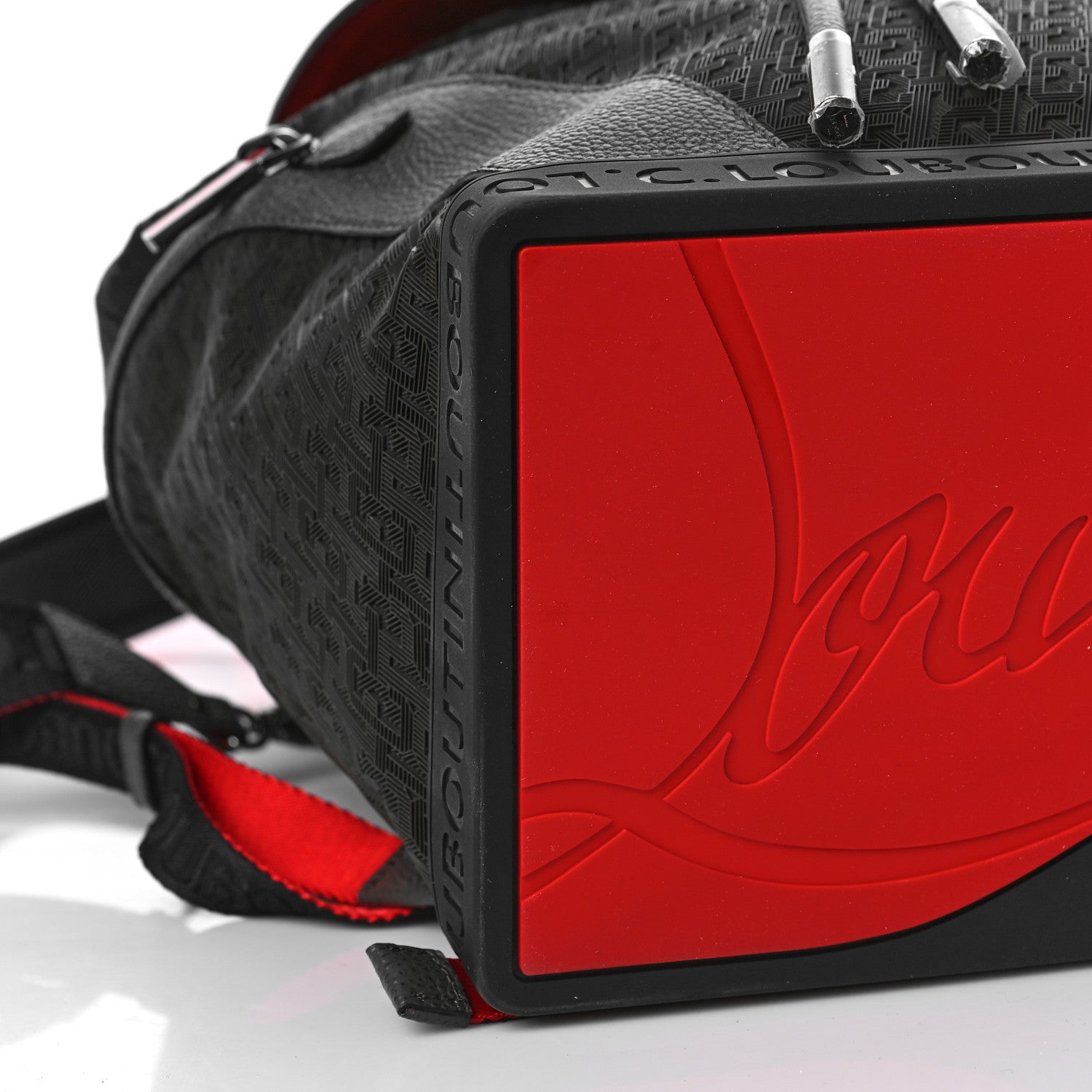 Christian Louboutin Nylon Monogram Print Explorafunk Backpack Black 8 of 10