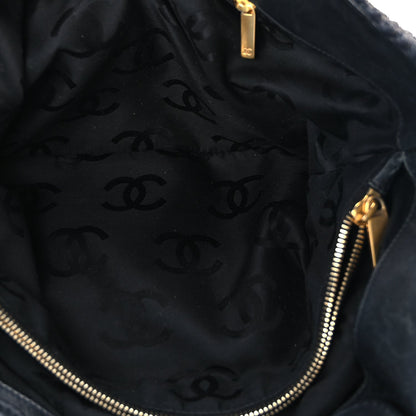 Chanel Straw Raffia Tote Black 4 of 9
