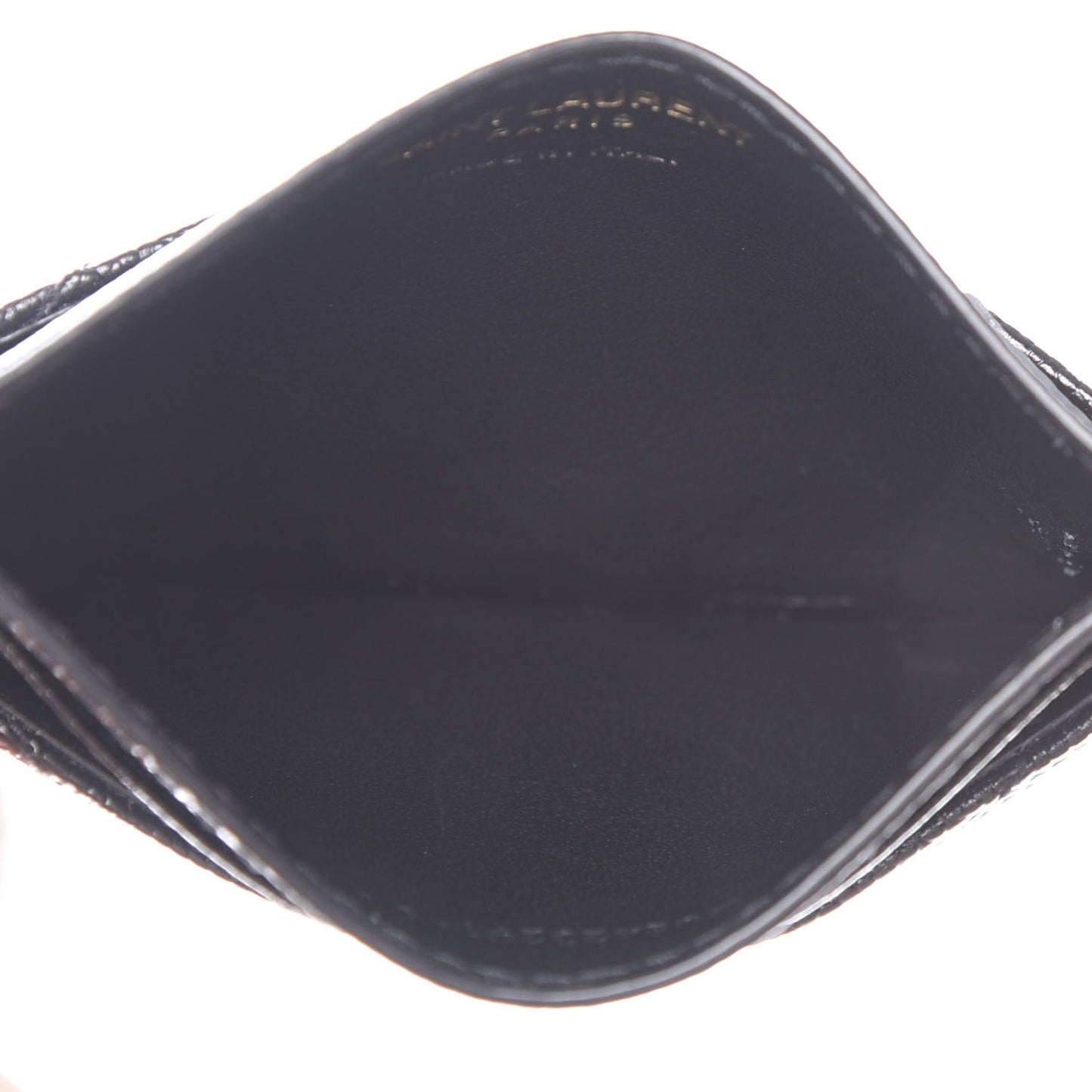 Grain De Poudre Matelasse Chevron Monogram Credit Card Case Black