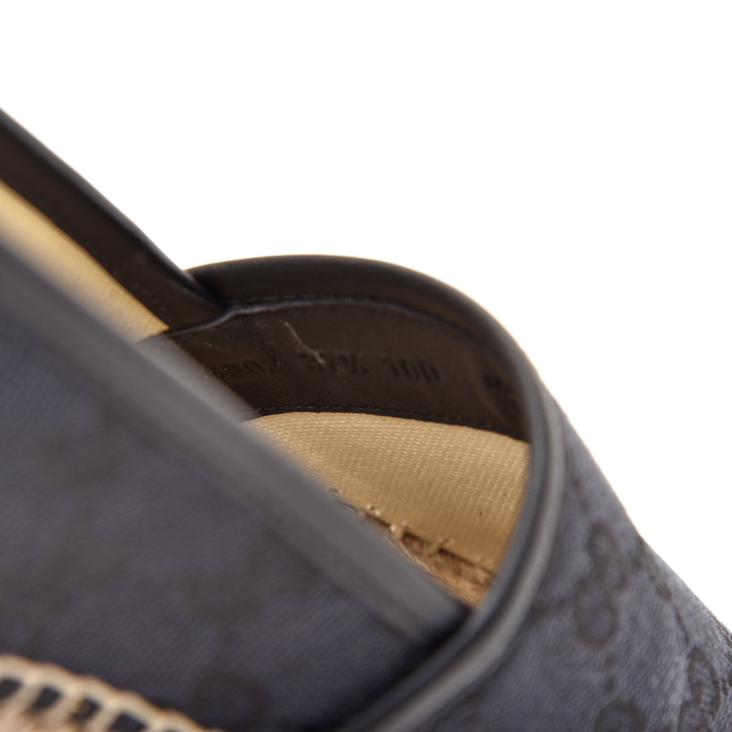 Monogram Espadrilles 37.5 Black