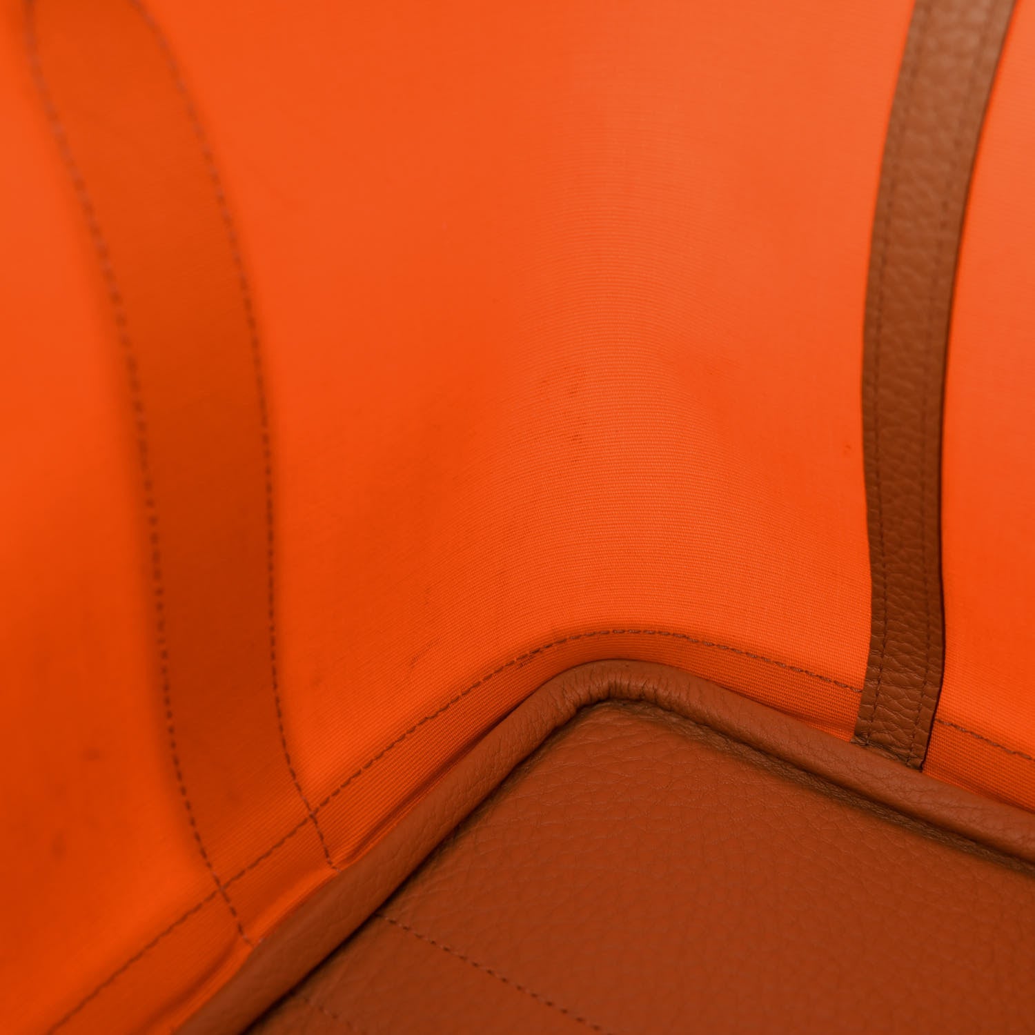 Hermes Toile Militaire Vache Country Garden Party 30 TPM Orange Chai 13 of 15