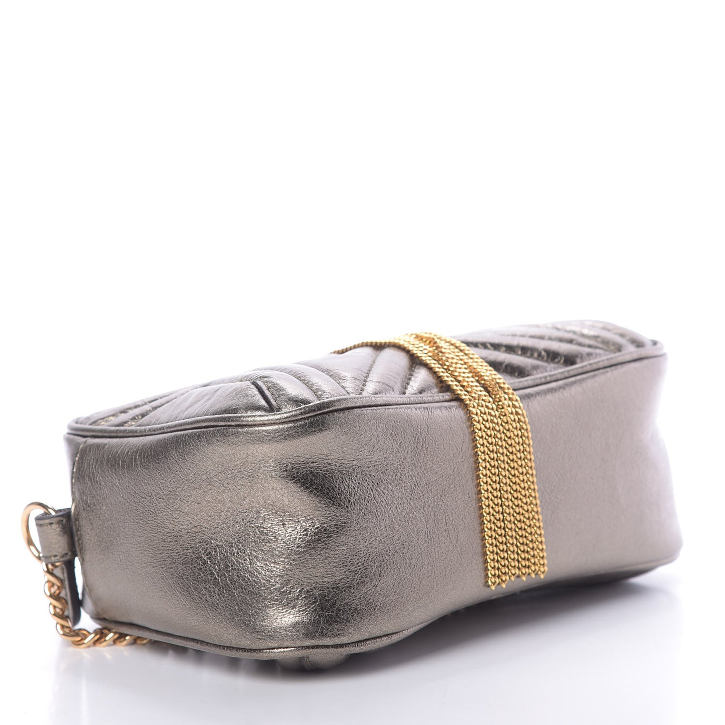 Metallic Alter Nappa Star Patch Shoulder Bag Gold