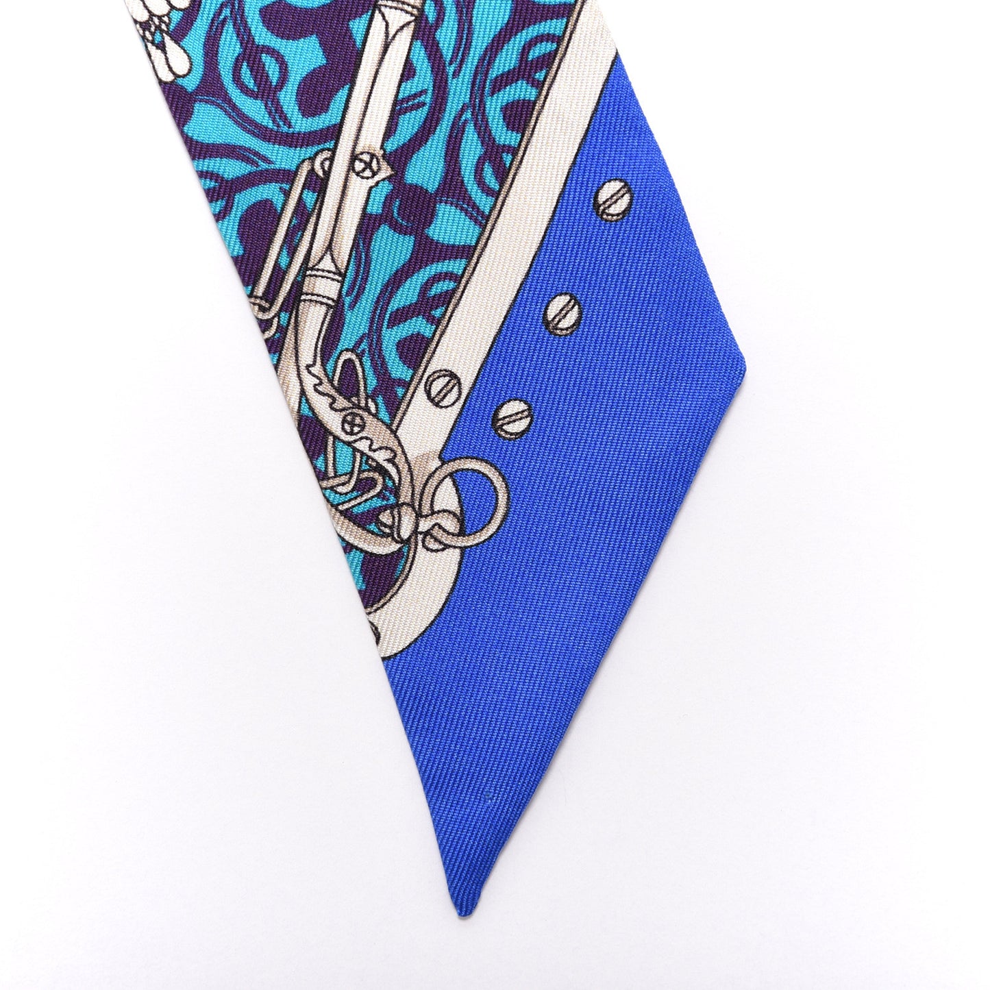 Silk Mors Et Gourmettes Remix Twilly Bleu Roy Turquoise Prune