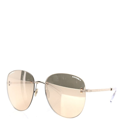 Chanel Metal Mirrored Sunglasses 71307 Gold 1 of 7