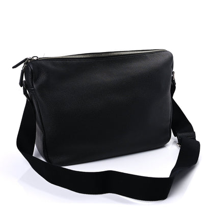 Prada Vitello Daino Medium Triangle Shoulder Bag  Black 2 of 8