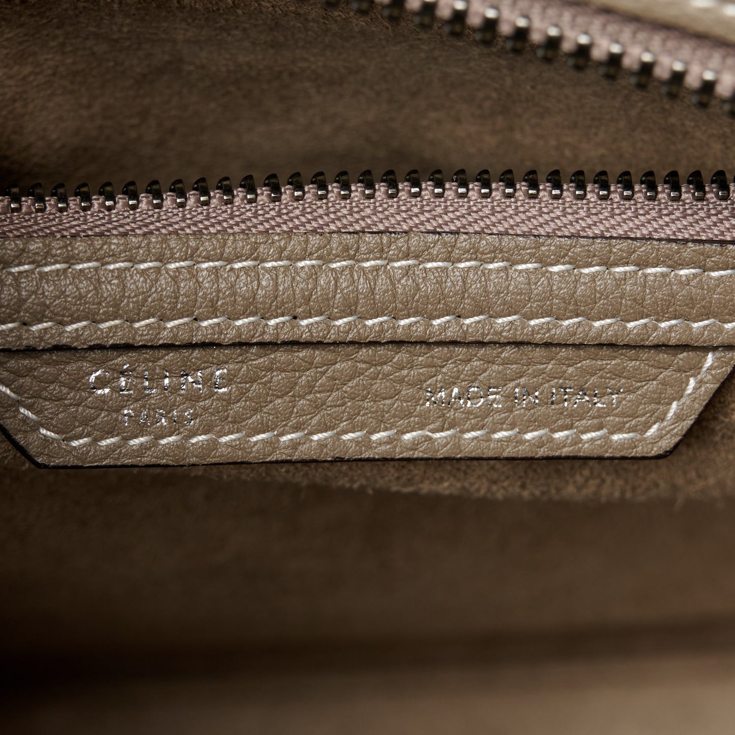 Drummed Calfskin Micro Luggage Souris