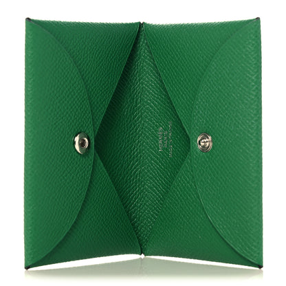 Hermes Epsom Calvi Card Case Cactus 5 of 8