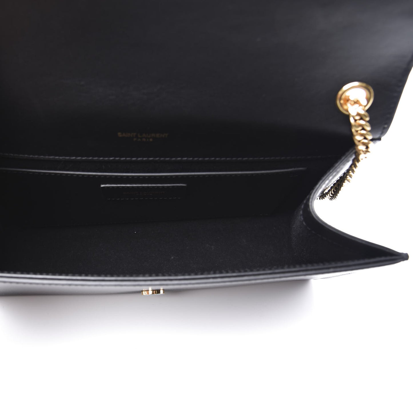 Smooth Calfskin Medium Classic Monogram Kate Tassel Satchel Black