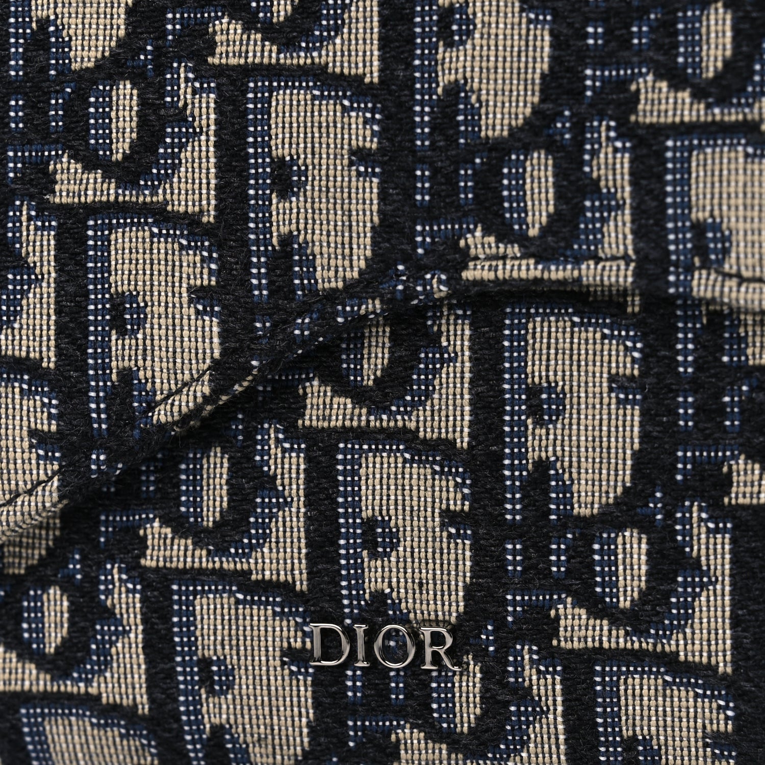 Christian Dior Oblique Arm Pouch Blue 7 of 9