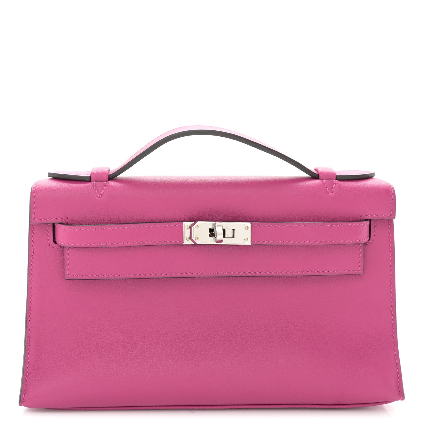 Hermes Swift Kelly Pochette Clutch Rose Pourpre 1 of 11