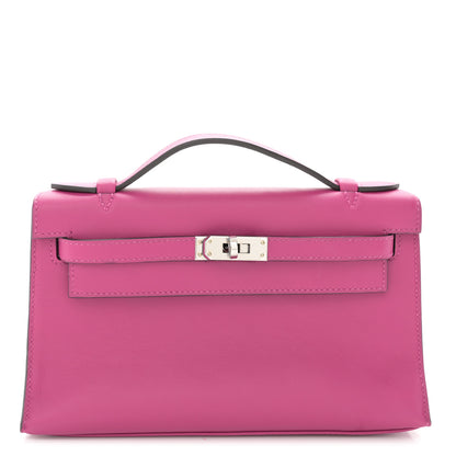 Hermes Swift Kelly Pochette Clutch Rose Pourpre 1 of 11