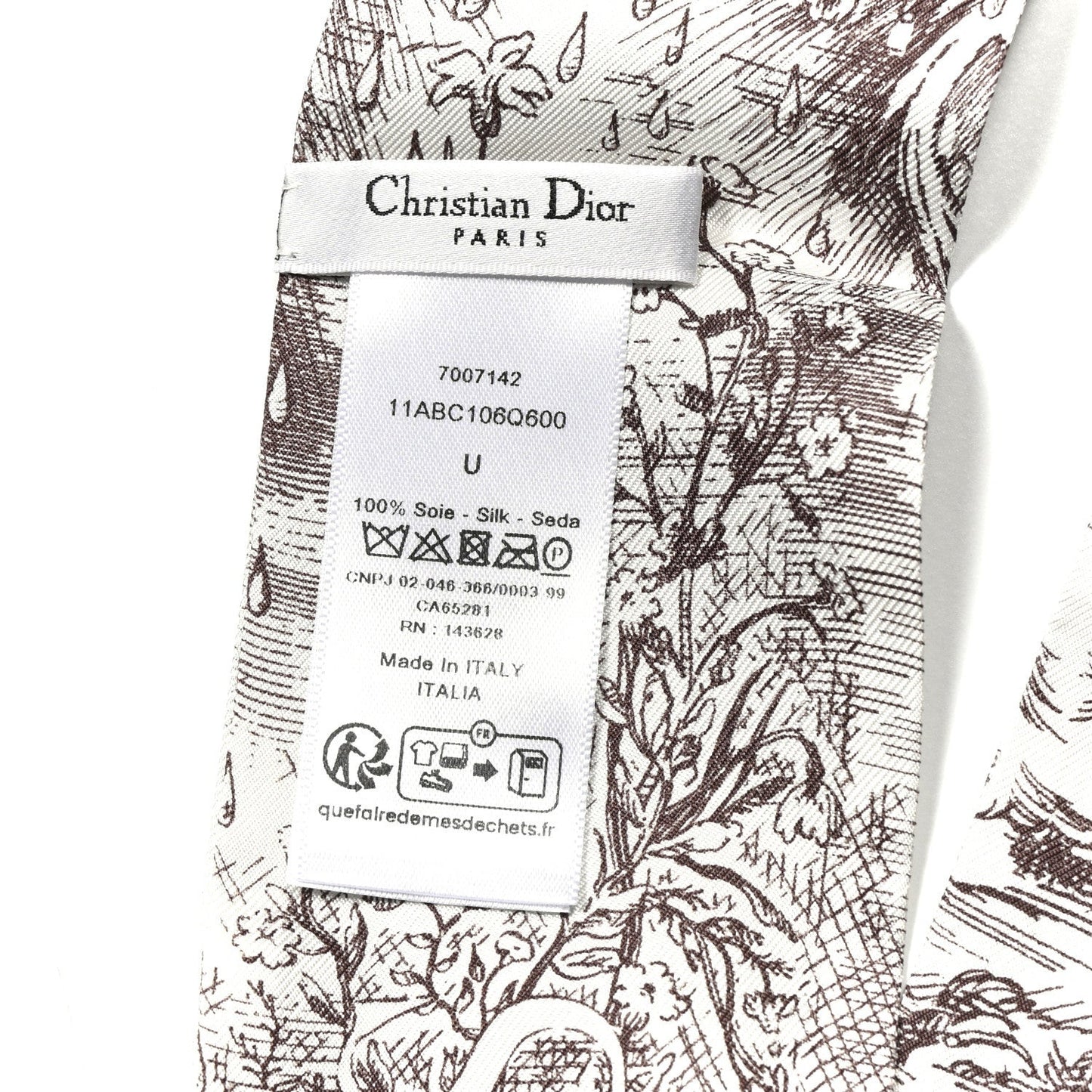 Silk ABCDior "Q" Mitzah Scarf Grey
