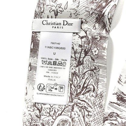 Christian Dior Silk ABCDior "Q" Mitzah Scarf Grey 4 of 4