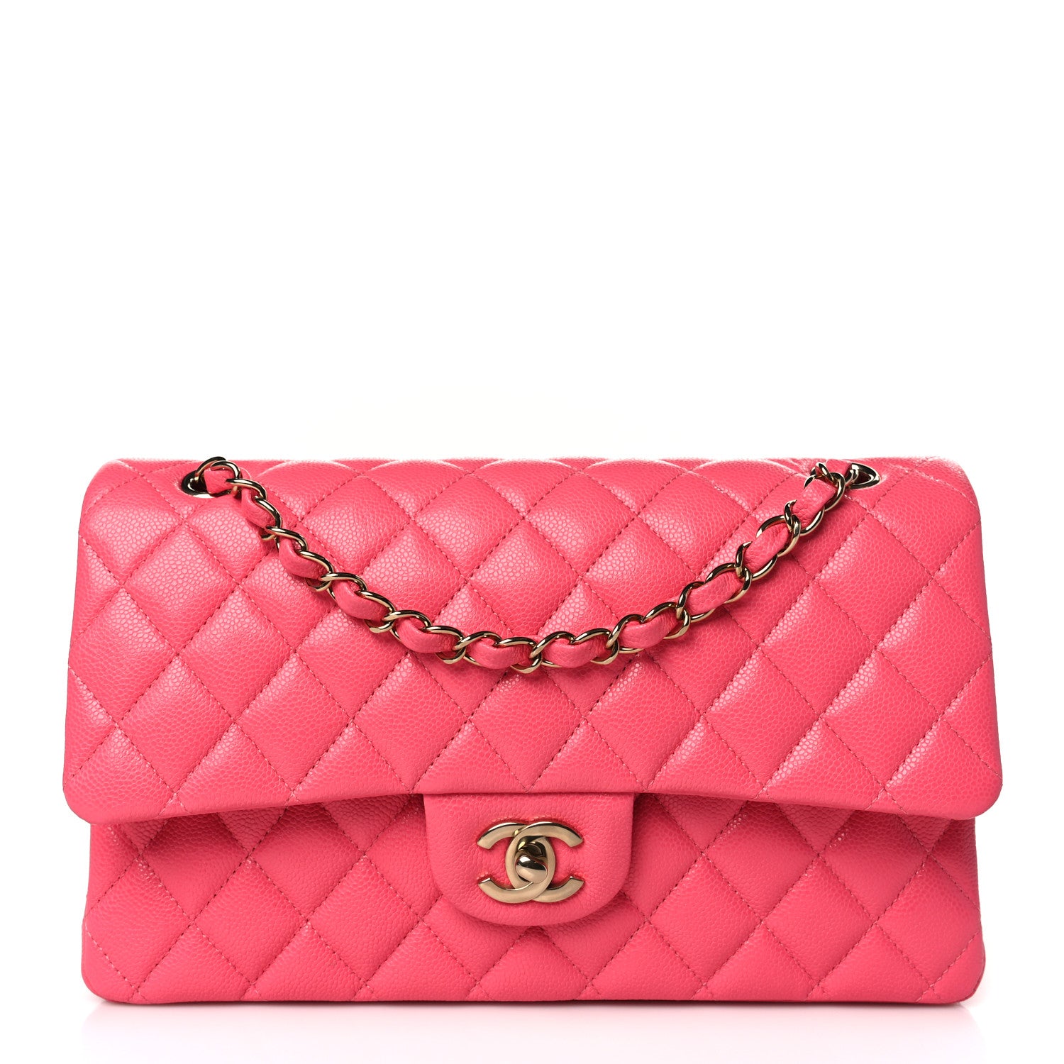 Chanel Caviar Quilted Medium Double Flap Rose 1 of 8