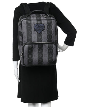 Louis Vuitton X NIGO Monogram Eclipse Stripes LV Heart Modular Utilitary Backpack 2 of 11