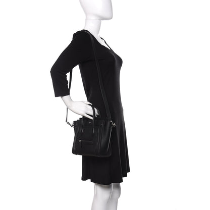 Celine Drummed Calfskin Nano Luggage Black 2 of 12