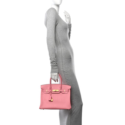 Hermes Chevre de Coromandel Horseshoe Birkin 30 Rose Confetti Fuchsia 2 of 17