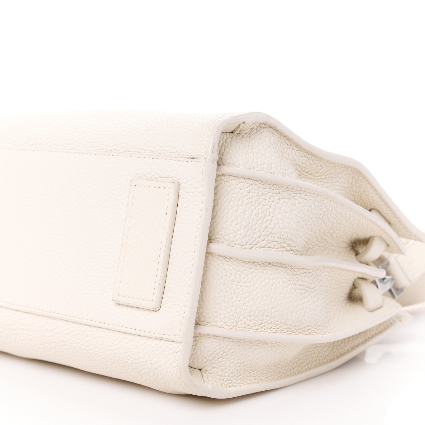 Grained Calfskin Baby Supple Sac De Jour White
