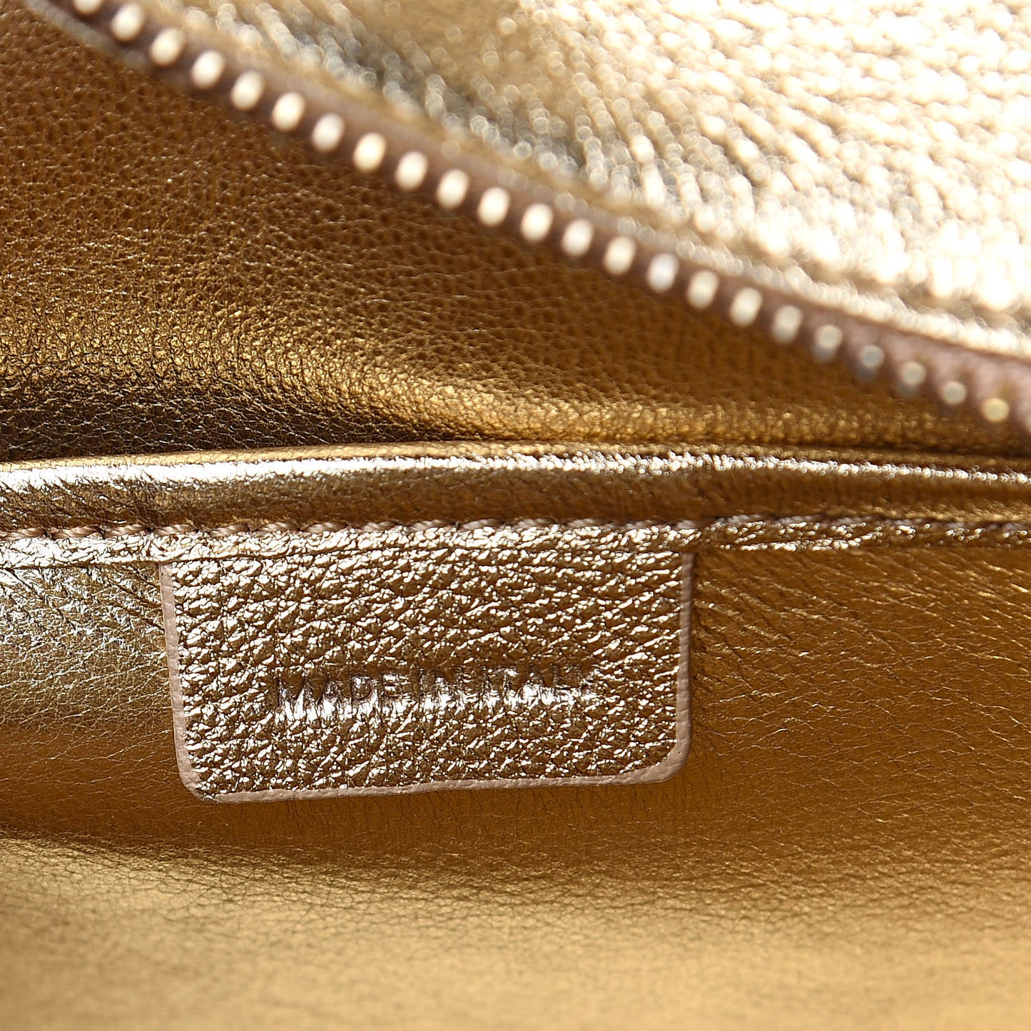 Laminated Lambskin Nano Luggage Gold