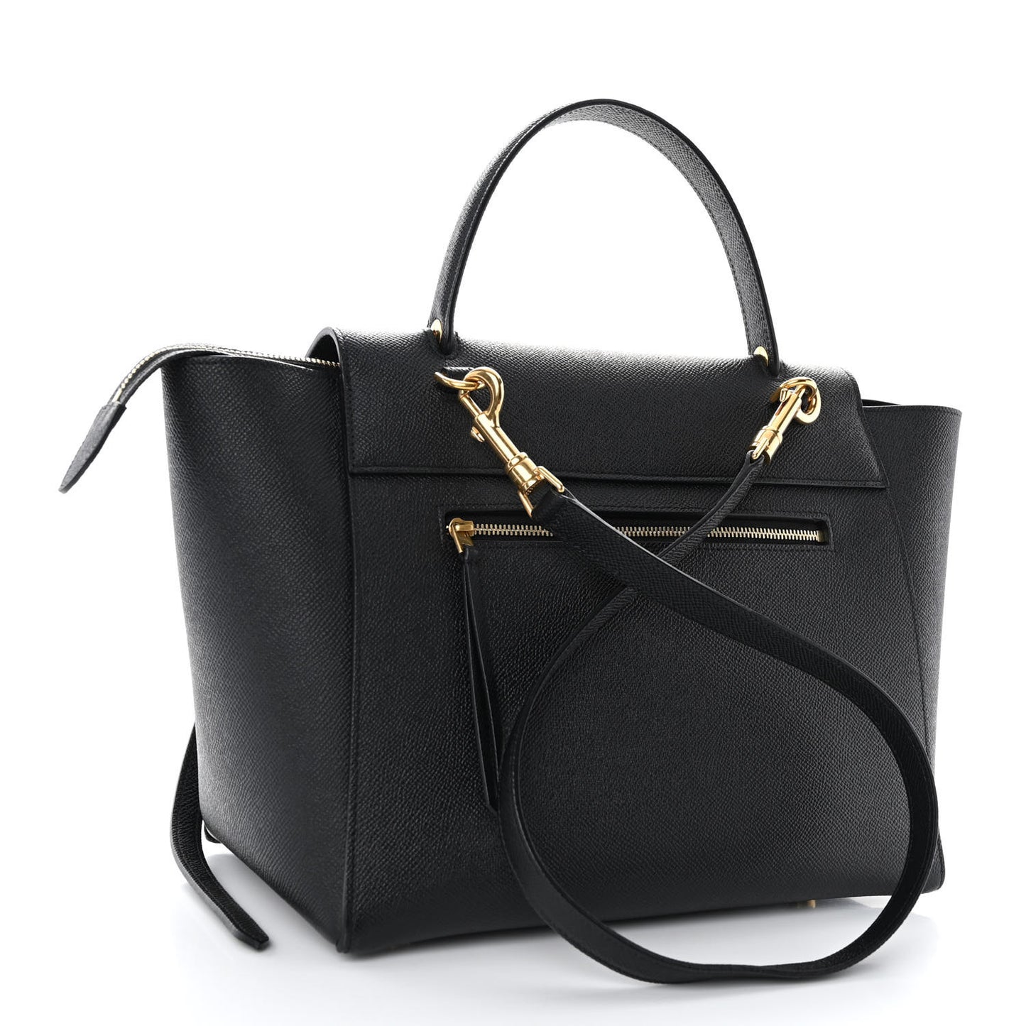 Grained Calfskin Mini Belt Bag Black