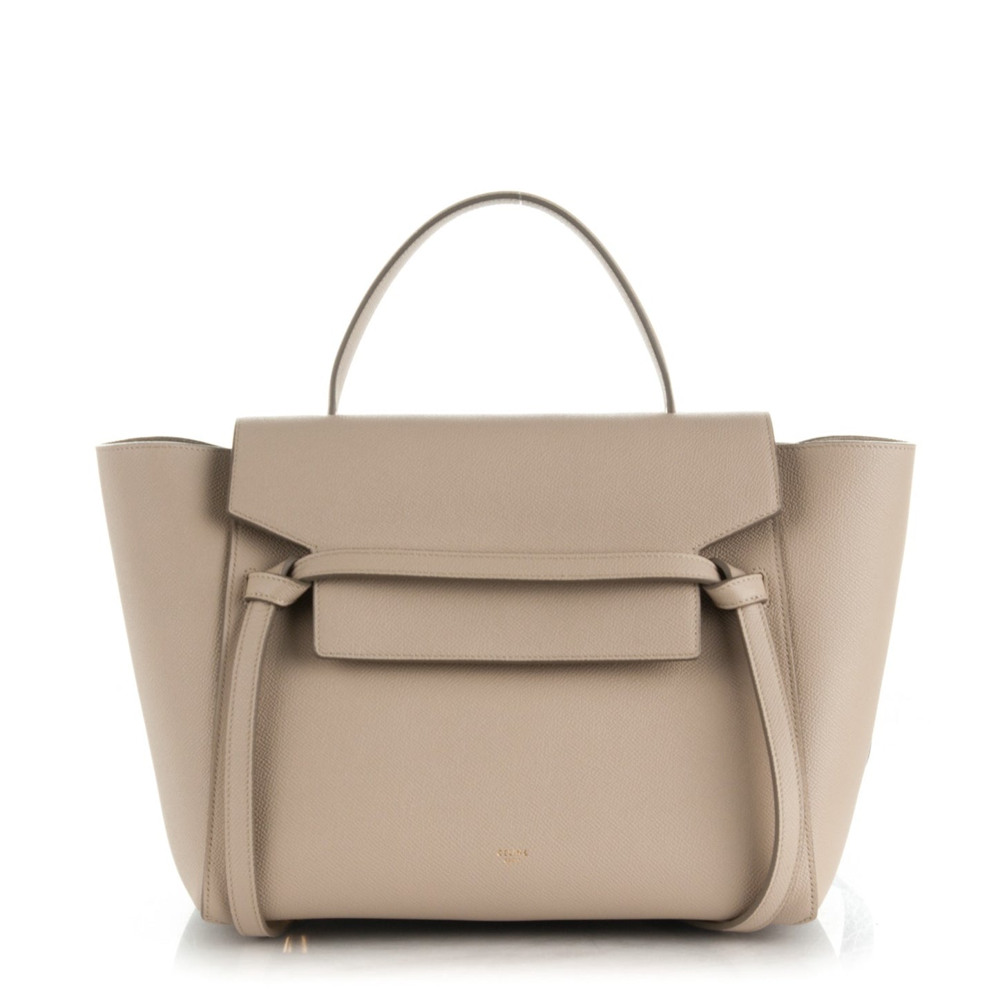 Grained Calfskin Mini Belt Bag Light Taupe