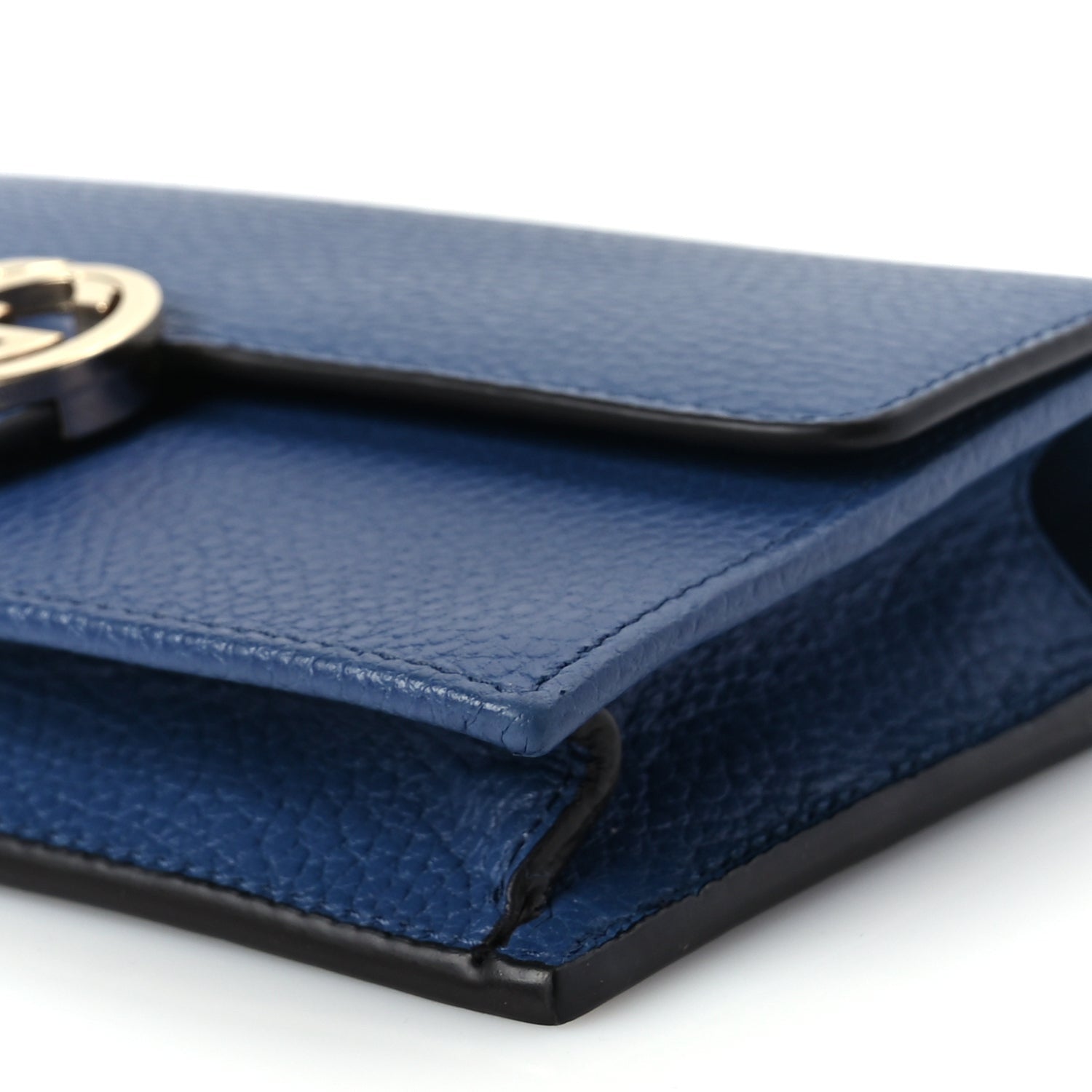 Gucci Dollar Calfskin Interlocking G Chain Wallet  Caspian 8 of 8
