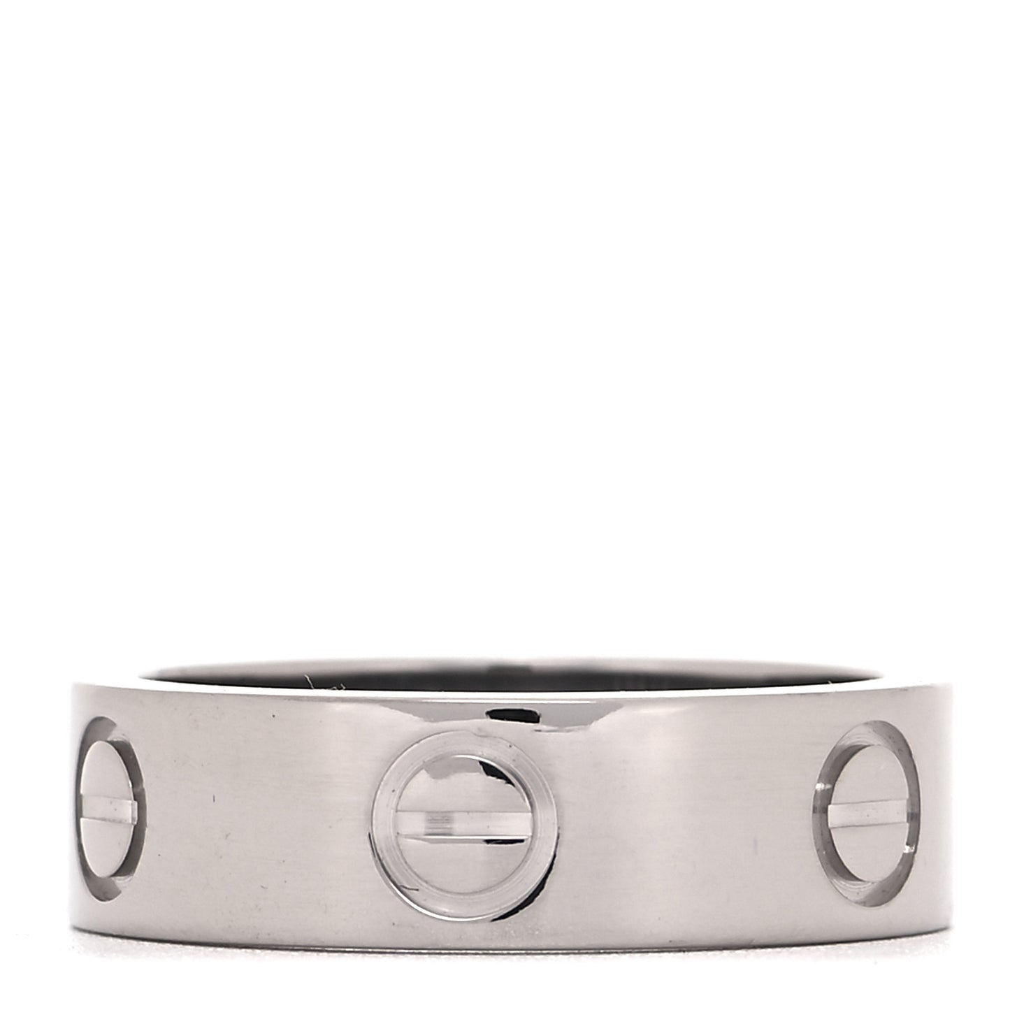 18K White Gold 5.5mm LOVE Ring 51 5.75